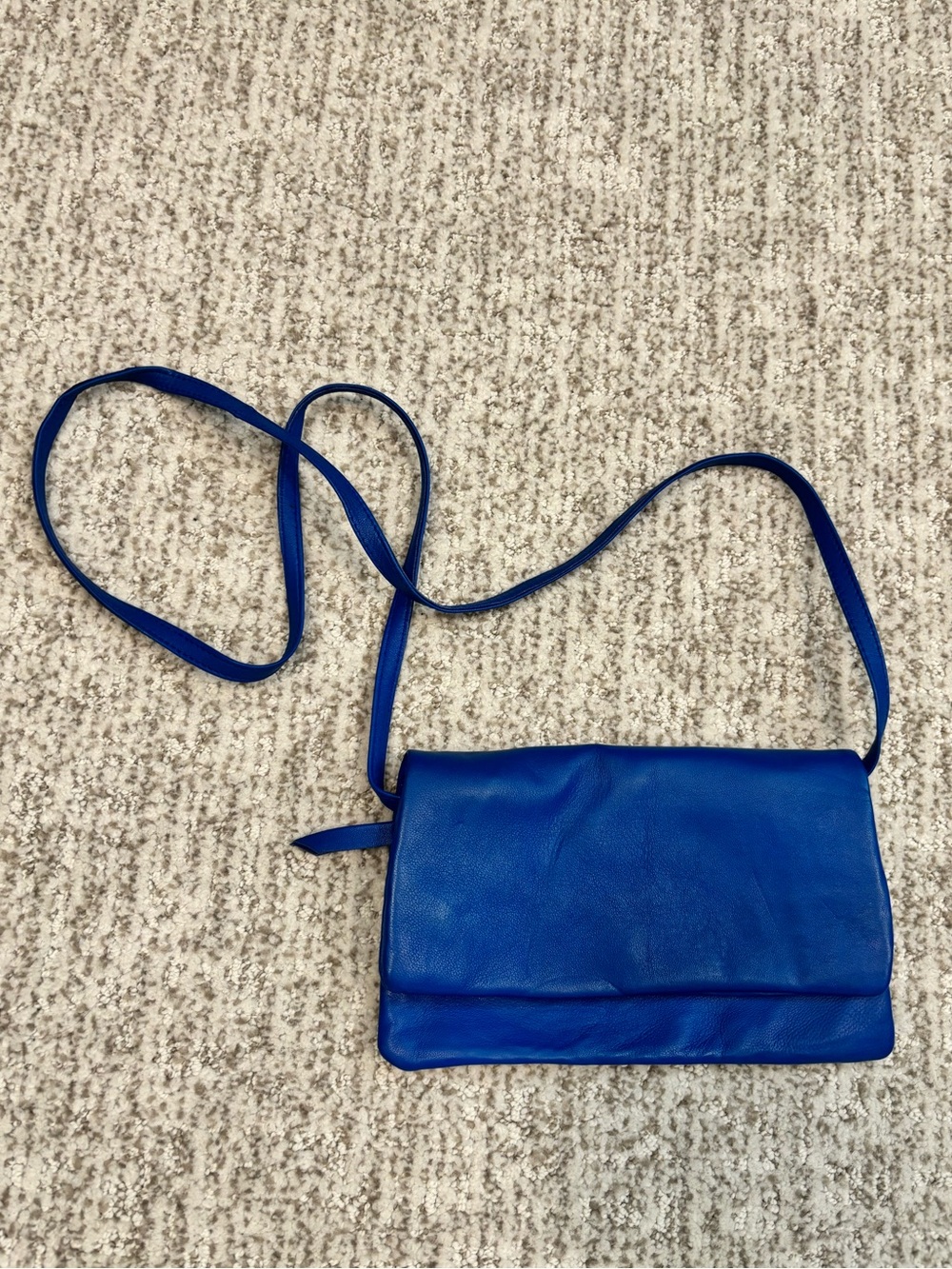 Bona, Blue Leather Crossbody Bag - NWT
